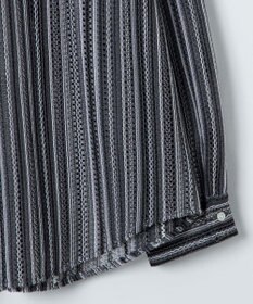 WEGO 【ユニセックス着用ITEM】ストライプメッシュBIGシャツ