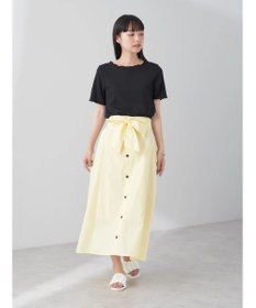 earth music&ecology ウエストリボンヘムスカート