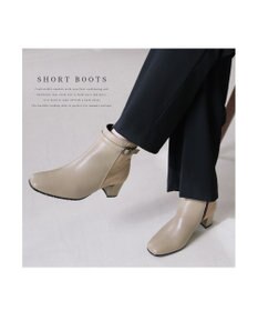 Pointer 本革スエードコンビショートブーツ