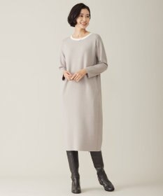 J.PRESS LADIES L 【WEB限定カラーあり・洗える】TRIM RAYON STRETCH ニット ワンピース
