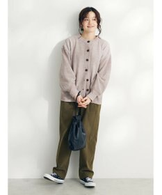CRAFT STANDARD BOUTIQUE 洗えるコードモールクルーネックカーデイガン