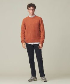 J.PRESS MEN 【Cash Lamb's Wool】ケーブルクルーネック ニット