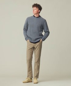 J.PRESS MEN 【Cash Lamb's Wool】ケーブルクルーネック ニット