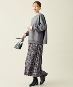 ANY L サイドドットダンボールトレーナー