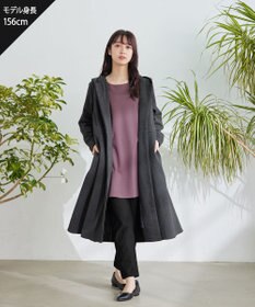 Tiaclasse ウール調フレアフードコート