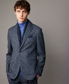 JOSEPH ABBOUD 【ストレッチ/セットアップ/弱撥水】フランネル ジャージ ジャケット ネイビー系4