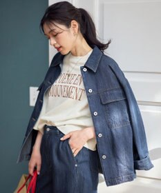 ANY ミディデニムジャケット インディゴ