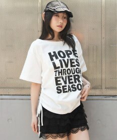 WEGO サイドドロストオフショルグラフィックT