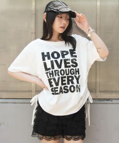 WEGO サイドドロストオフショルグラフィックT