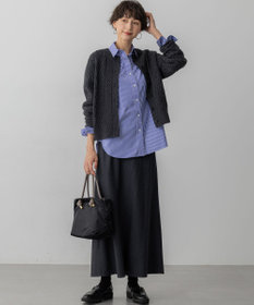 23区 S 【洗える】カシミヤブレンド ケーブルニットカーディガン