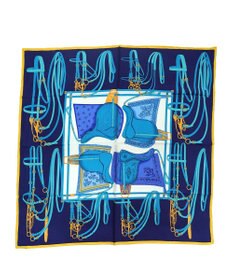 Marca 【伝統横濱スカーフ】鞍とベルト 大判 シルクスカーフ