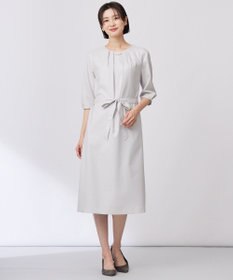 J.PRESS LADIES L 【洗える・UV加工・吸水速乾】OXIJEWELストレッチ ワンピース