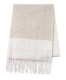 MOONBAT FURLA ウールブロックチェックラメマフラー/幅30cm