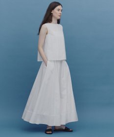 UNFILO L 【セットアップ着用可】FINE MOVE パンチング ドットブラウス