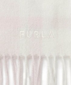 MOONBAT FURLA ウールブロックチェックラメマフラー/幅30cm