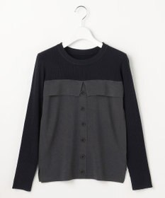 ANY SIS L ビスチェ風 長袖 ニット