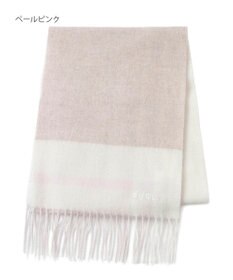 MOONBAT FURLA ウールブロックチェックラメマフラー/幅30cm