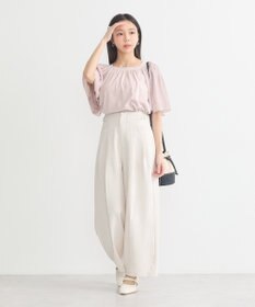 earth music&ecology マジョリカフレアスリーブスクエアプルオーバー