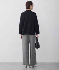 ICB L アセテートダブルサテン ランタンスリーブブラウス