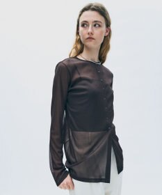 uncrave トリコットシフォン カーディガン