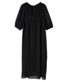 earth music&ecology 膨れジャガードパフ袖ワンピース