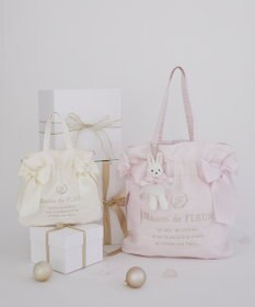 Maison de FLEUR オーガンジーダブルリボン2Wayトートバッグ