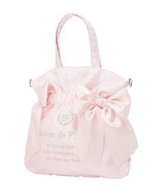 Maison de FLEUR オーガンジーダブルリボン2Wayトートバッグ