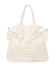 Maison de FLEUR オーガンジーダブルリボン2Wayトートバッグ