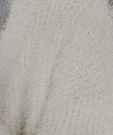 Tiaclasse 【洗える】ふわふわ片畦ラメシャギーカーディガン