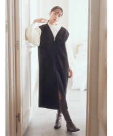 earth music&ecology 圧縮ニットＺＩＰジャンスカ