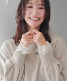 Tiaclasse 【吸水発熱・洗える】袖口ドッキングカットソープルオーバー