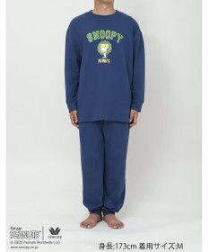 WACOAL ワコール_リラックス＆スリープ パジャマ 綿100%(本体) ガーゼ裏毛素材 長袖 長ズボン PEANUTS スヌーピー メンズ FGX560 /ワコール