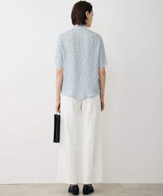 ICB 【先行予約】BackSatinAmunzen 5分袖配色ボウタイブラウス