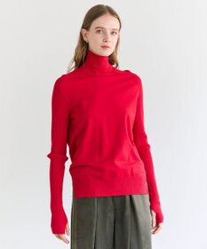 BEIGE， 【洗える】WILLOW / サムホールハイネックニット