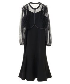 earth music&ecology ＳＥＴ２点チュールブラウス付きキャミワンピース