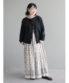 CRAFT STANDARD BOUTIQUE パネル柄マキシギャザースカート