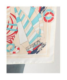 UNBILLION kakatoo ヨット柄シルクミニスカーフ