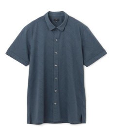 JOSEPH HOMME ブロークンヘリンボンジャージー　レギュラーカラー半袖シャツ