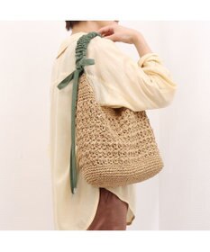 UNBILLION カシュカシュ cachecache / ドロストギャザーハンドル柄編2wayトート