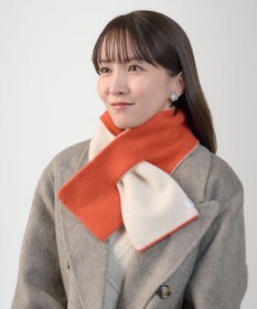 MOONBAT MACKINTOSH PHILOSOPHY(マッキントッシュ フィロソフィー）【ギフトBOX付】ウール100％ リバーシブル ニット マフラー ユニセックス 日本製