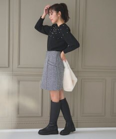 Feroux パール×ビジュー ニット