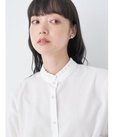 earth music&ecology スタンドフリルシャツ