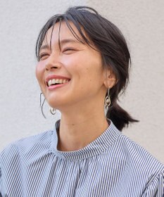 ANY サークルリングドロップパールピアス