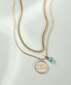 23区 カラーストーン コイン ネックレス