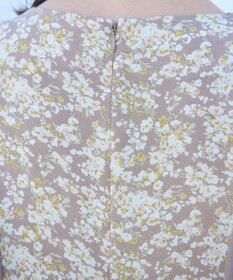 Tiaclasse 【洗える】フレアスリーブ花柄サックワンピース