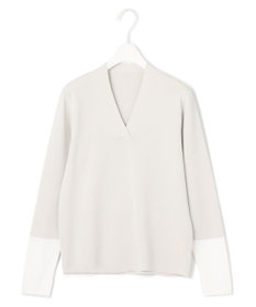 ICB 【WEB限定カラーあり・洗える】 シンセティックフルニードル Vネックプルオーバー