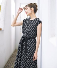 Tiaclasse 【洗える】配色刺繍レースワンピース