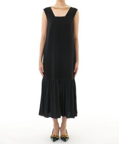 GRACE CONTINENTAL ネックレス付ティアードドレス