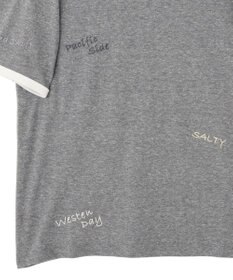 AMERICAN HOLIC ランダムロゴ刺繍リンガーTシャツ