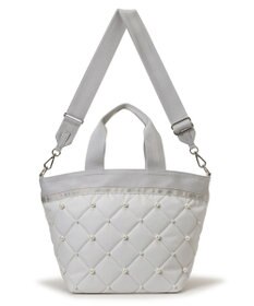 LeSportsac BUCKET TOTE W PEARLS/ミストグレーパール